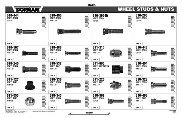 Wheel Hardware Assortment Dorman-AutoGrade 050-160