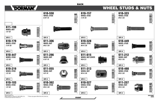 Wheel Hardware Assortment Dorman-AutoGrade 050-160