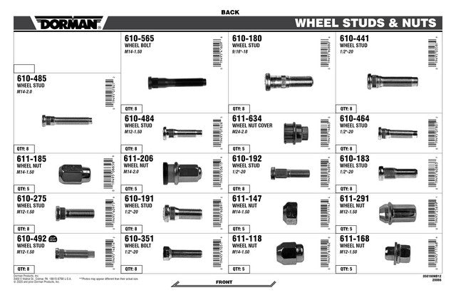 Wheel Hardware Assortment Dorman-AutoGrade 050-160