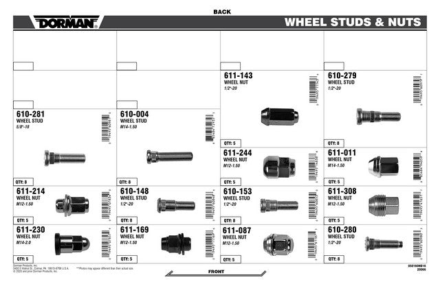 Wheel Hardware Assortment Dorman-AutoGrade 050-160