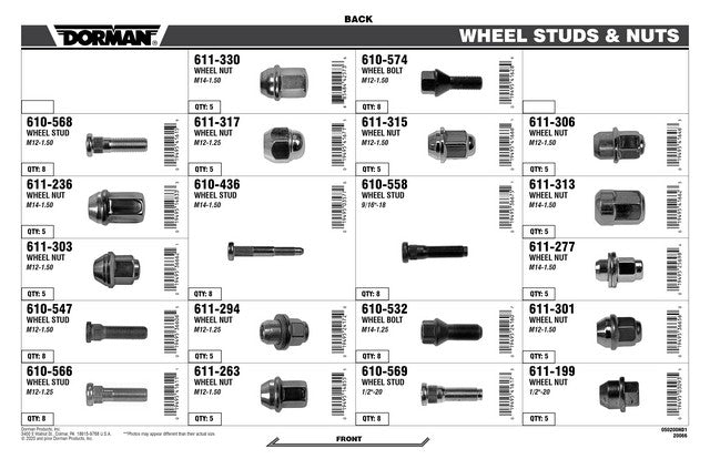 Wheel Hardware Assortment Dorman-AutoGrade 050-200