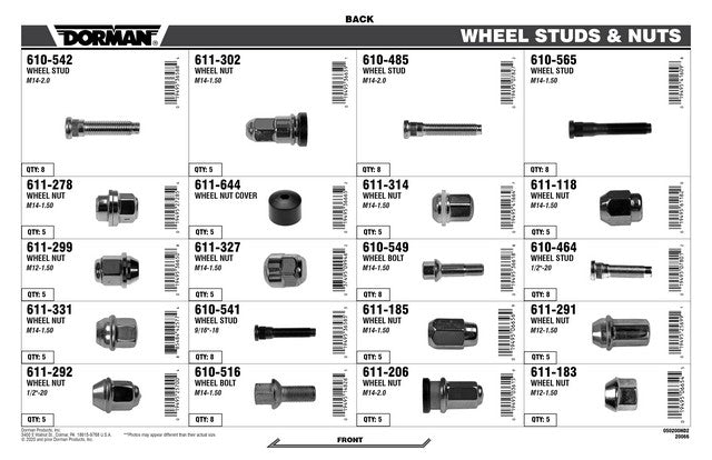Wheel Hardware Assortment Dorman-AutoGrade 050-200