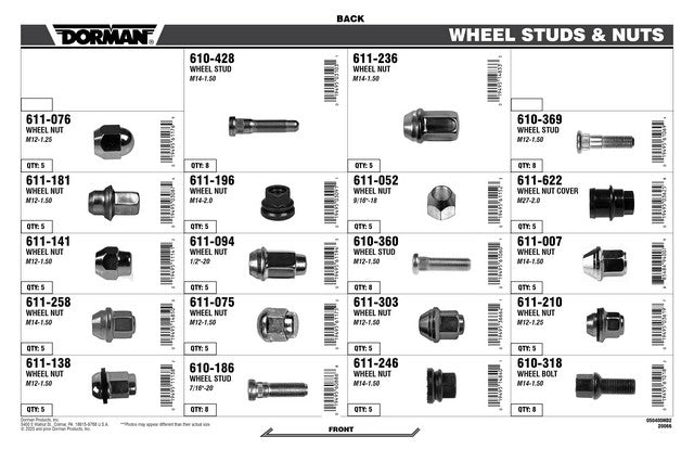 Wheel Hardware Assortment Dorman-AutoGrade 050-400