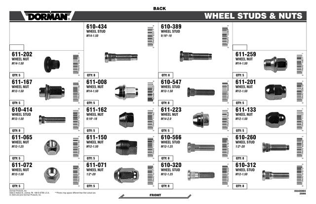 Wheel Hardware Assortment Dorman-AutoGrade 050-400