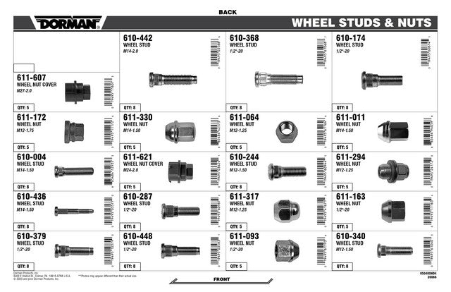 Wheel Hardware Assortment Dorman-AutoGrade 050-400