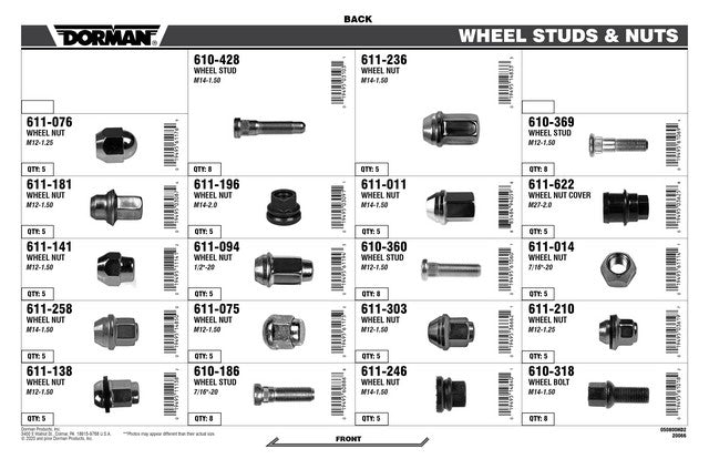 Wheel Hardware Assortment Dorman-AutoGrade 050-800