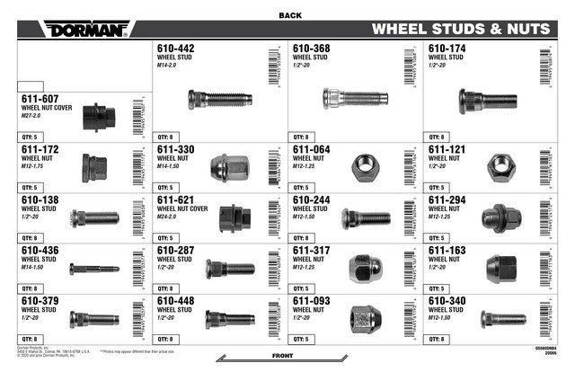 Wheel Hardware Assortment Dorman-AutoGrade 050-800