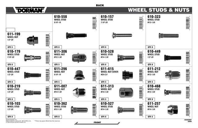 Wheel Hardware Assortment Dorman-AutoGrade 050-800