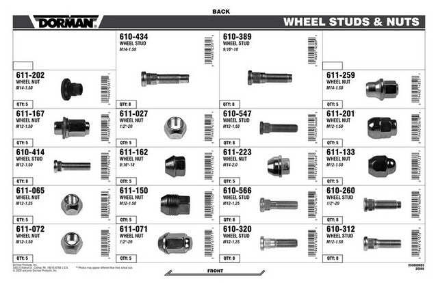 Wheel Hardware Assortment Dorman-HD Solutions 060-8000