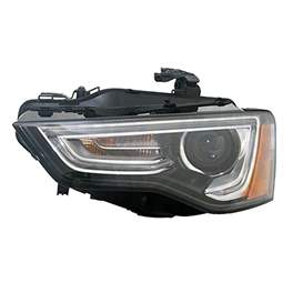 Driver Side HID Headlight Lens and Housing; Without Curve Lighting