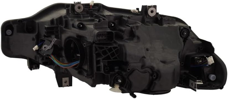 Driver Side LED Headlight Lens and Housing; Without Adaptive Lamps; Without Logo