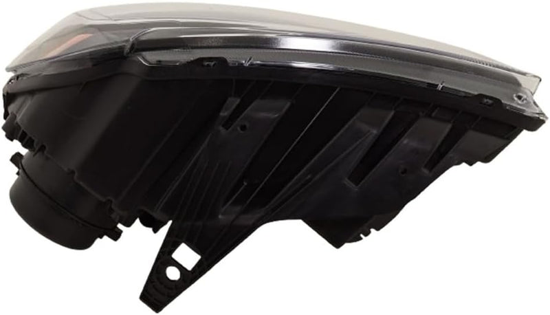 Driver Side Halogen Headlight Assembly – With LED Daytime Running Lamp – Black Bezel – Without Logo