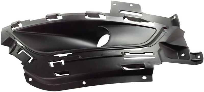 Driver Side Fog Light Bezel – For Round Halogen Fogs – Satin Black Plastic – For Use Without Adaptive Cruise