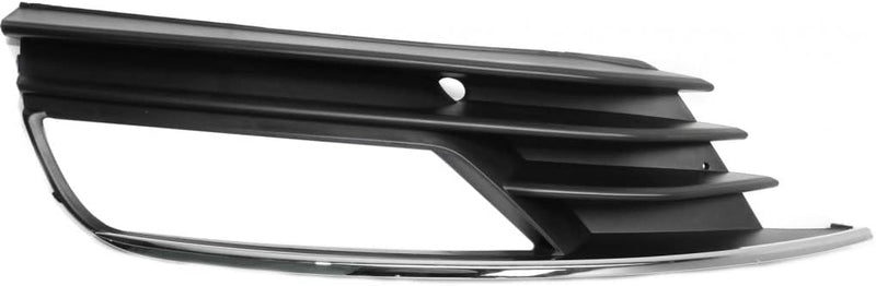 Driver Side Fog Light Bezel; Without S-Line; Black