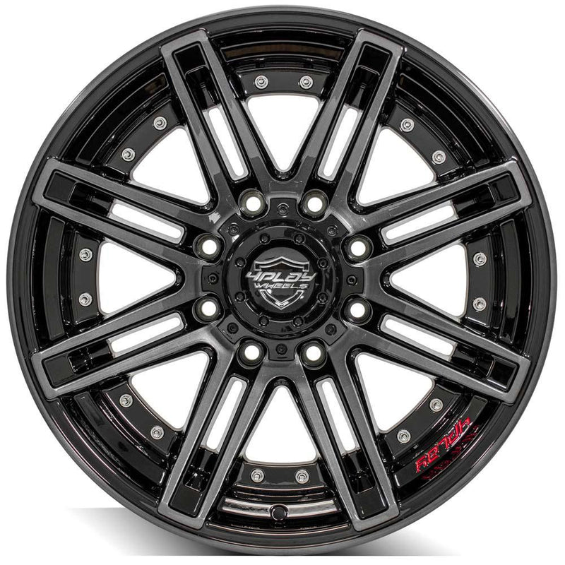 Wheel 4PLAY Gen2 4P08 20x10 8x180mm -24et in Brushed Black