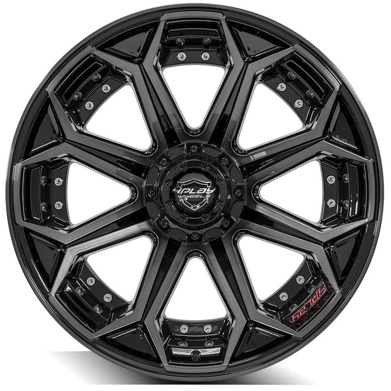 Wheel 4PLAY Gen2 4P80R 22x12 6x135mm & 6x5.5in -44et in Brushed Black