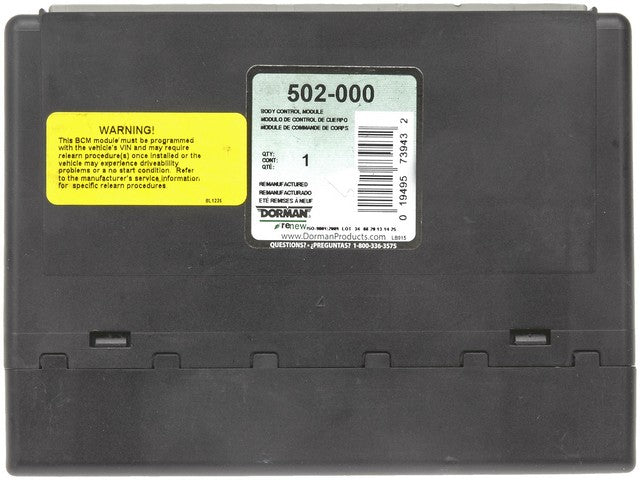 Body Control Module Dorman-OE Solutions 502-000