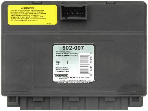 Body Control Module Dorman-OE Solutions 502-007