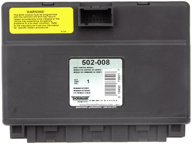 Body Control Module Dorman-OE Solutions 502-008