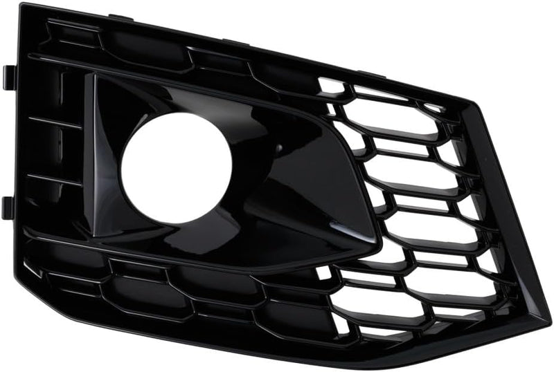Front Passenger Side Fog Light Bezel; Glossy Black; ABS