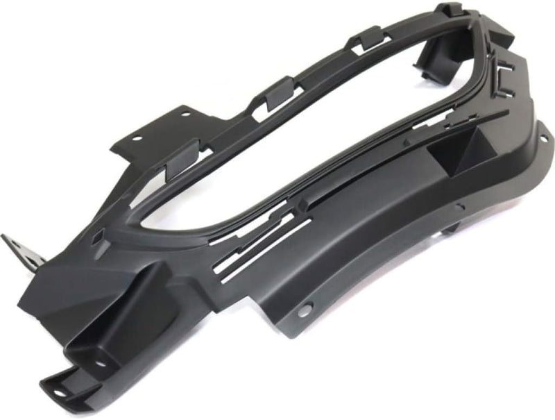Front Passenger Side Fog Light Bezel – For Use with LED Oblong Fogs – For Use Without Adaptive Cruise – Satin Black
