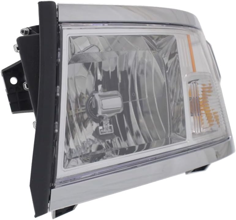 Driver Side Headlight Assembly – With Chrome Bezel