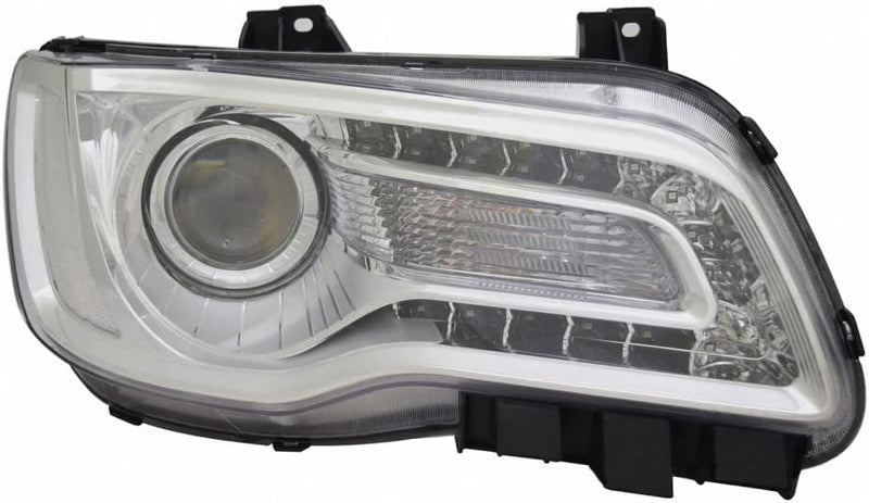 Passenger Side Halogen Headlight Assembly – Projector Type – Chrome