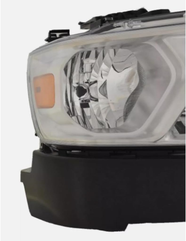 Passenger Side Halogen Headlight Assembly – Chrome Bezel – Without Logo