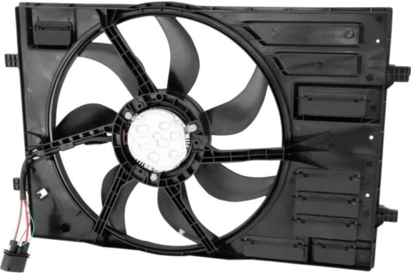 Radiator and Condenser Fan Assembly with One Big Fan; Plastic