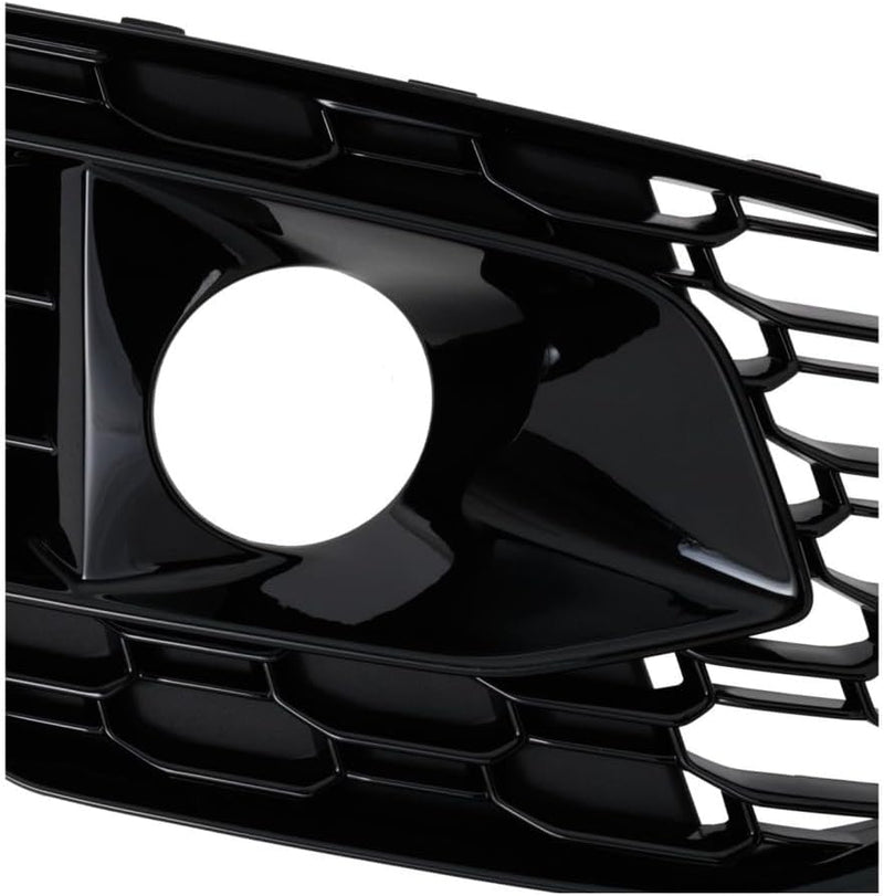 Front Passenger Side Fog Light Bezel; Glossy Black; ABS