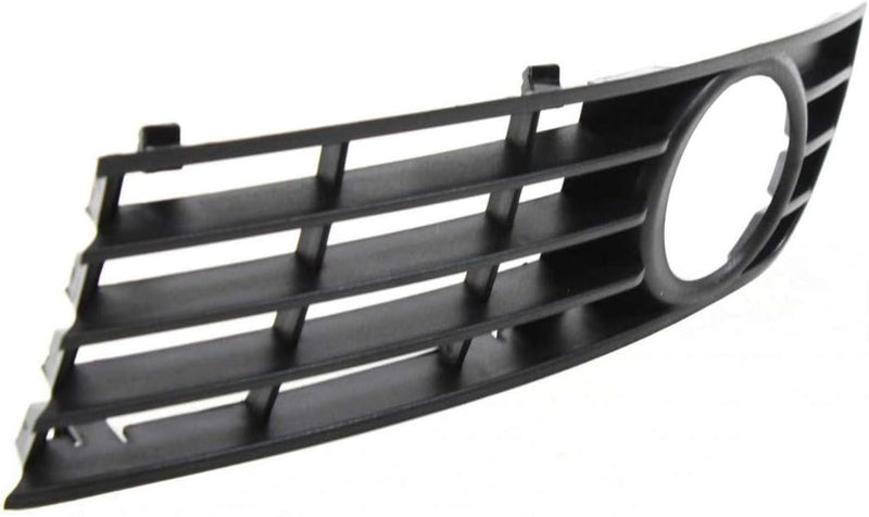 Front Passenger Side Fog Light Bezel; Horizontal Slats; Matte Black; Plastic