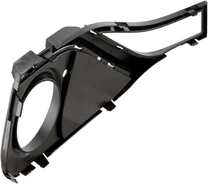 Front Driver Side Fog Light Bezel; Without M-Package; For Luxury and Sport; Open Grid; Text Black