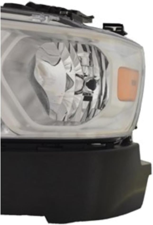 Driver Side Halogen Headlight Assembly – Chrome Bezel – Without Logo
