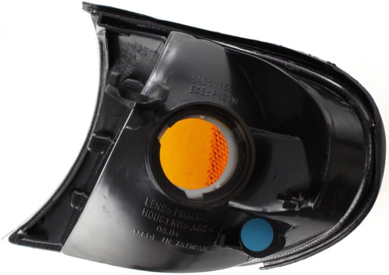 Passenger Side Front Parking/Signal Light – In Corner of Fender – Amber with Silver Bezel
