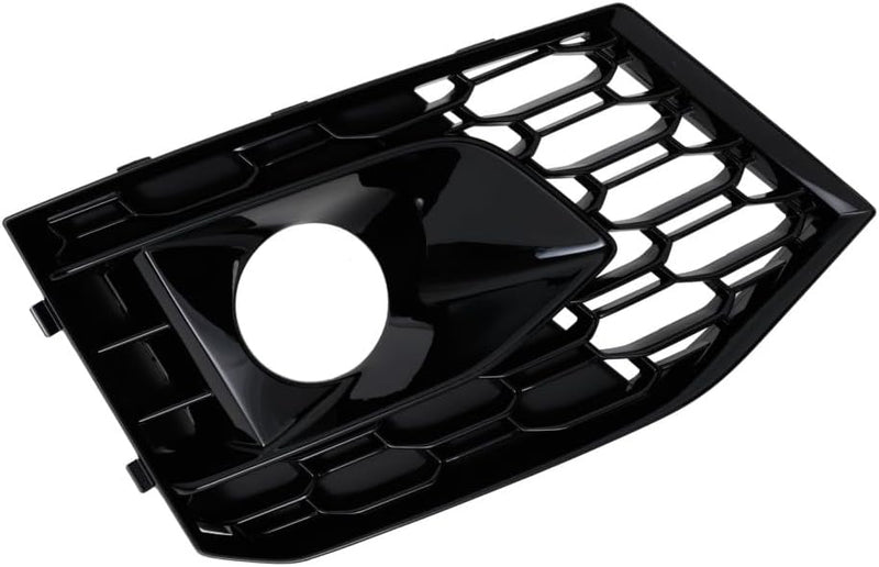 Front Passenger Side Fog Light Bezel; Glossy Black; ABS
