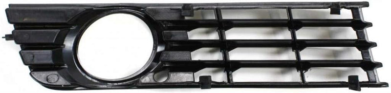 Front Passenger Side Fog Light Bezel; Horizontal Slats; Matte Black; Plastic