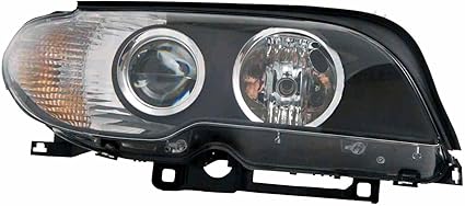 Passenger Side Bi-HID Headlight Lens and Housing – Coupe/Convertible – White/Clear Signal – Without Adaptive