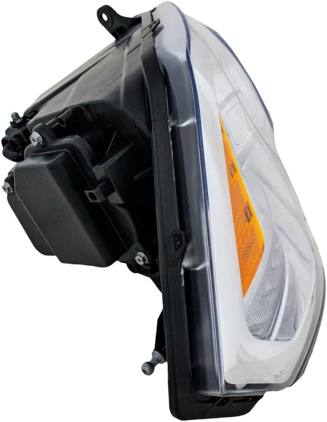 Passenger Side Halogen Projector Style Headlight Assembly – Chrome – Without Ram Logo