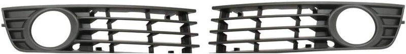 Front Passenger Side Fog Light Bezel; Horizontal Slats; Matte Black; Plastic