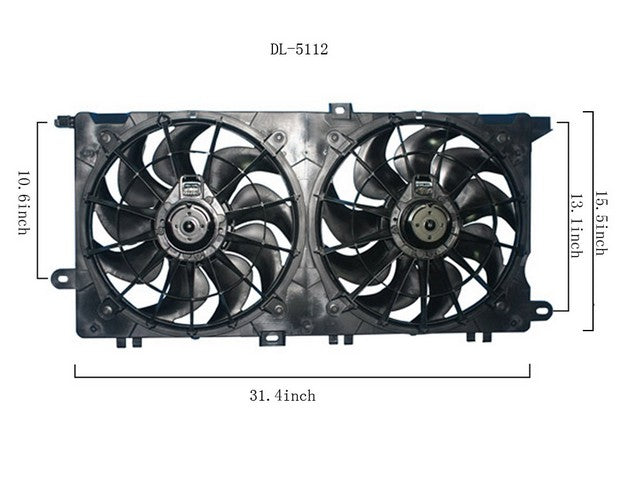 Dual Radiator and Condenser Fan Assembly Agility Autoparts 6012105