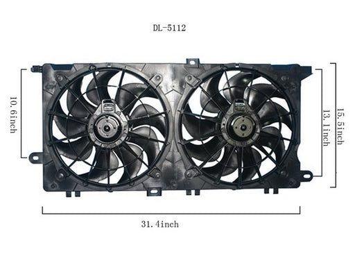 Dual Radiator and Condenser Fan Assembly Agility Autoparts 6012105