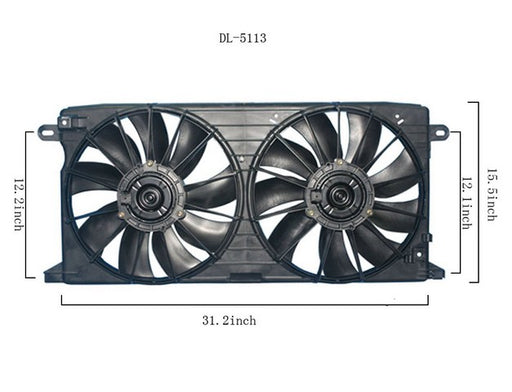 Dual Radiator and Condenser Fan Assembly Agility Autoparts 6014101