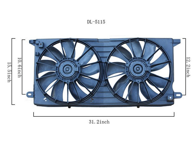 Dual Radiator and Condenser Fan Assembly Agility Autoparts 6014103