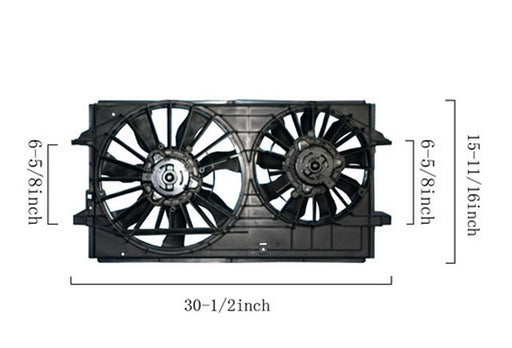 Dual Radiator and Condenser Fan Assembly Agility Autoparts 6016125