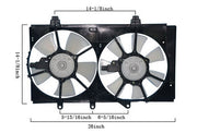 Dual Radiator and Condenser Fan Assembly Agility Autoparts 6017110