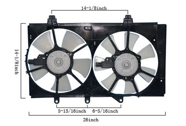 Dual Radiator and Condenser Fan Assembly Agility Autoparts 6017110