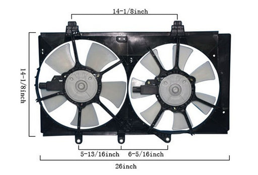 Dual Radiator and Condenser Fan Assembly Agility Autoparts 6017110