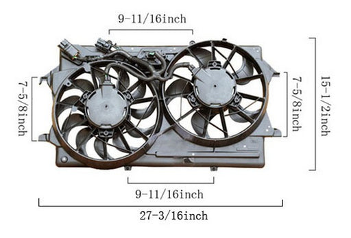 Dual Radiator and Condenser Fan Assembly Agility Autoparts 6018124