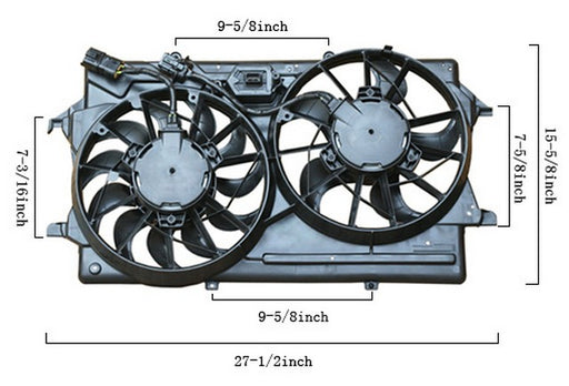 Dual Radiator and Condenser Fan Assembly Agility Autoparts 6018131