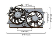 Dual Radiator and Condenser Fan Assembly Agility Autoparts 6018437